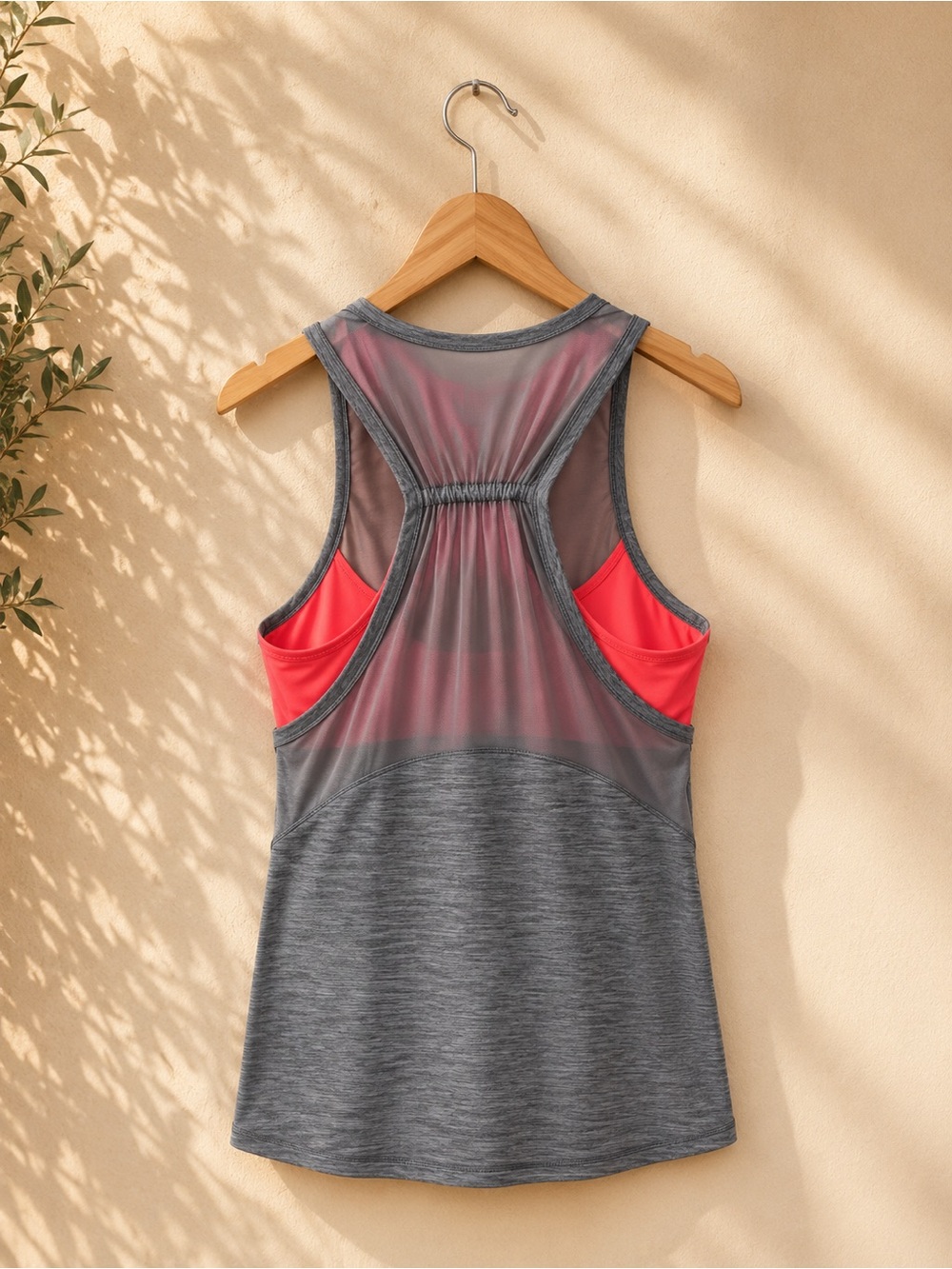 NWOT Lululemon Work The Circuit Tank Heathered Slate Electric Coral 6